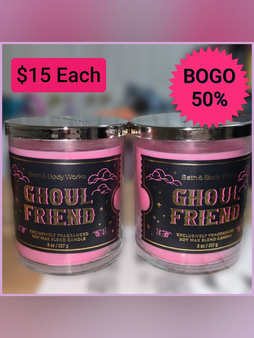 "Ghoul Friend" 1 Wick Candles